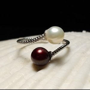 Double Pearl ring